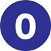 2 Circle - 0 (Dark Blue) Number Labels 500/Roll - DL6768